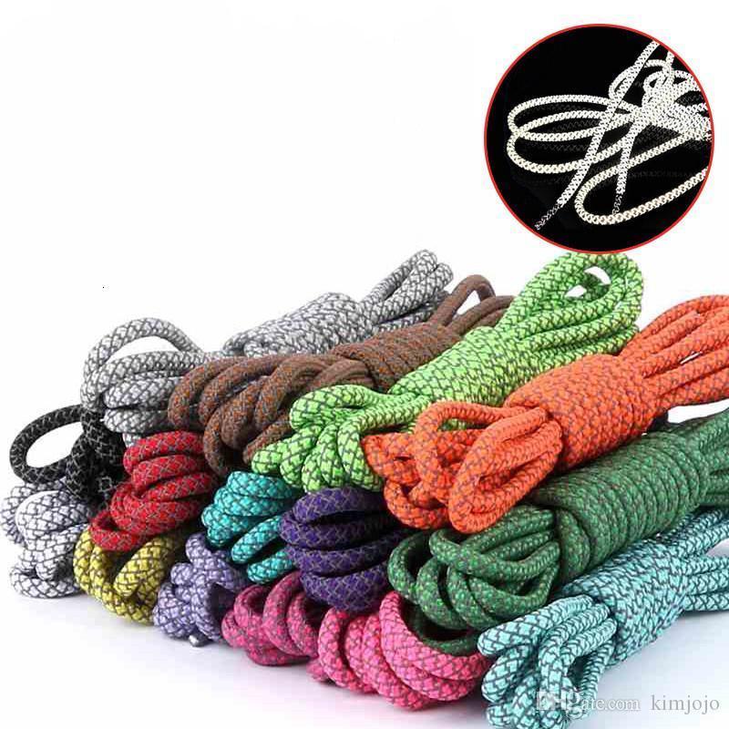 

100 cm 10 pairs Fluorescent Shoe Lace Sport Shoelaces Fashion Sneaker Shoe strings 3M Reflective Round Rope Shoe Laces