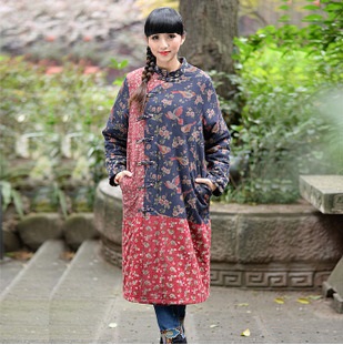 

In the winter of 2016 new products, original design thickening cotton-padded clothes women's 100% cotton linen loose big yards, Multi
