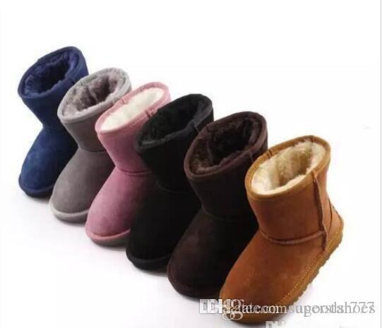 

Hot SALE New Real Australia 528 High-quality Kid Boys girls children baby warm snow boots Teenage Students Snow Winter boots Hot 2020, Chocolate