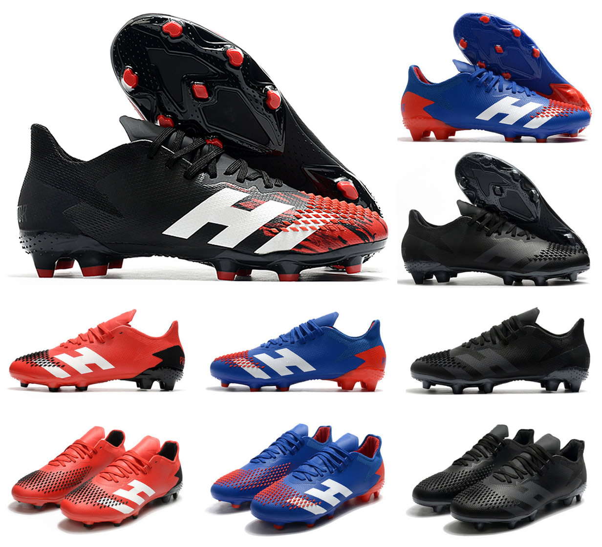 

New 2020 Predator Mutator 20.2 Low FG PP Paul Pogba Mens Boys Soccer Football Shoes Cleats Boots Cheap Size 39-45, 3 predator 20.2 fg