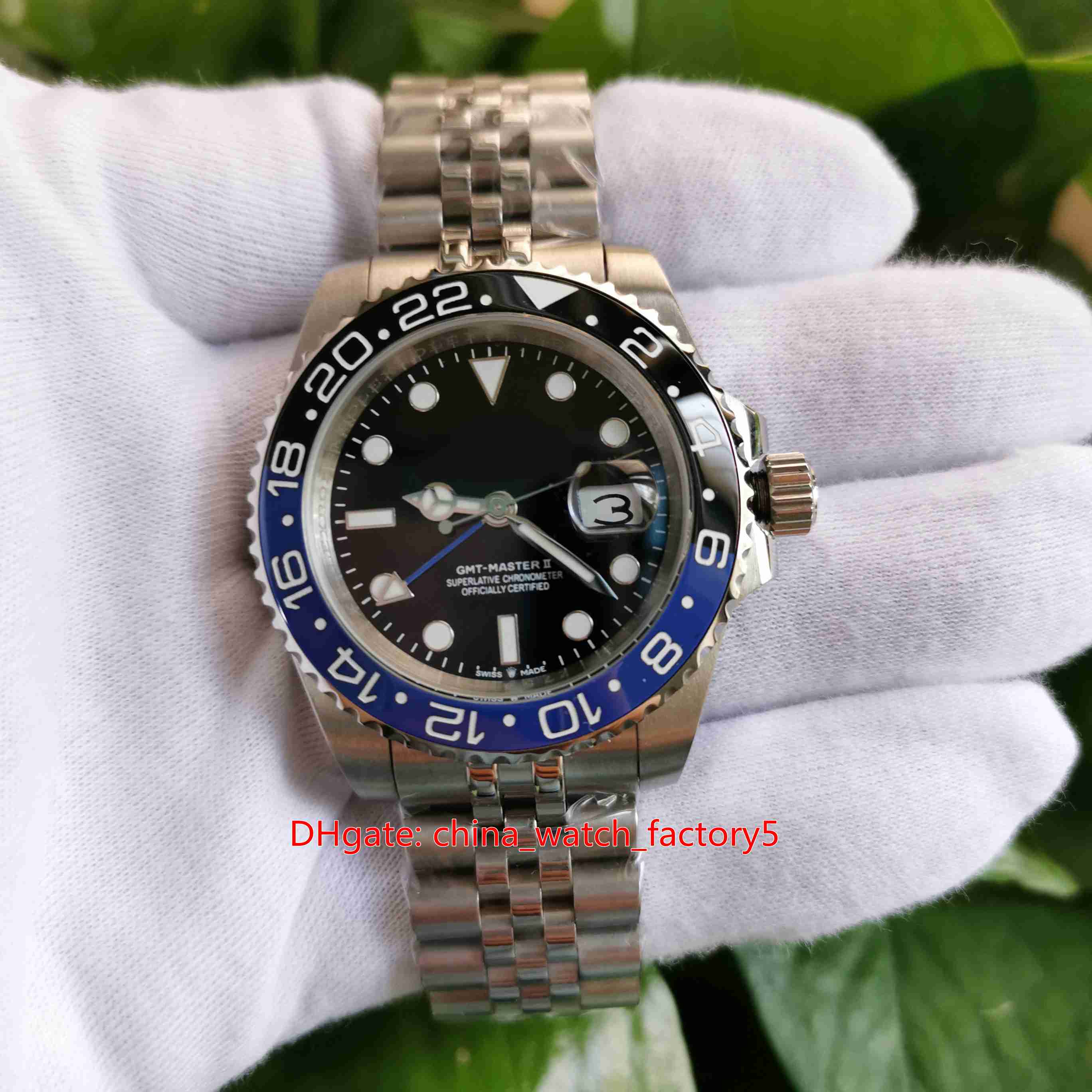 

12 Style High Quality Men's Watches 40mm GMT Batman 126710 126711 116710 126715 Ceramic Bezel Asia 2813 Movement Mechanical Automatic M, Slivery;brown