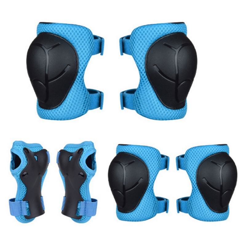

6pcs/set Children Skating Bike Protective Gear Sets Knee Elbow Pads Wrist Sport Bicycle Skateboard Ice Skating Roller Protect, Red