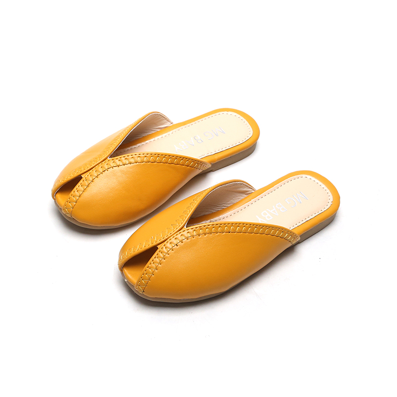 

Girls Slippers Summer Solid Color Fashion Girls Sandals Kids Baby Girl Shoes Casual Slippers Yellow Beige SMG086, Smg086yellow