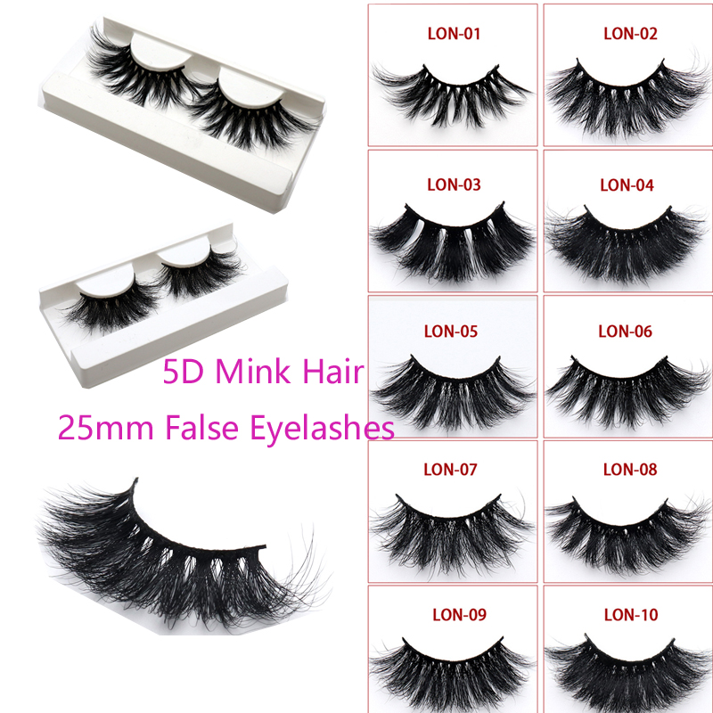 

44 styles 5D Mink Hair 25mm False Eyelashes Thick Long Messy Cross Eye Lashes Extension Eye Makeup Tools