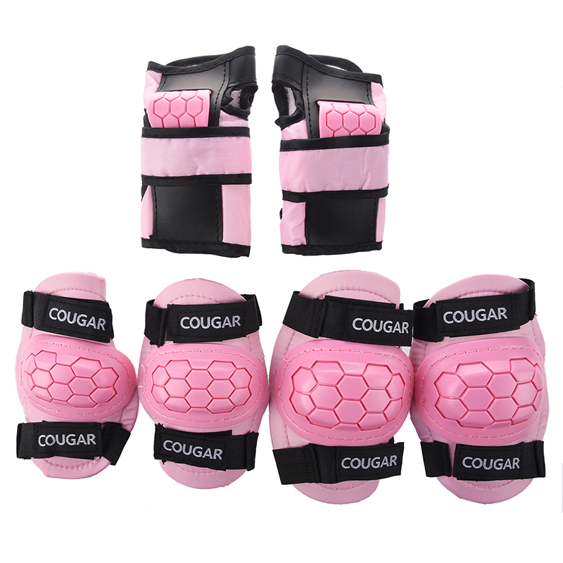 

Boys Girls Childs Children Skate Cycle Knee Set Elbow Wrist Safety Pads Kids, Pink