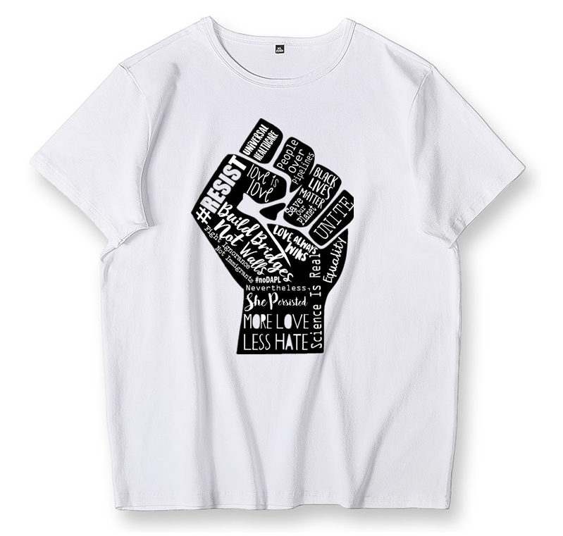 

De Black Lives Matter camisa para hombres ropa de manga corta Camiseta Casual mujer igualdad T camisa hombre verano Tops Tee hom, White 04