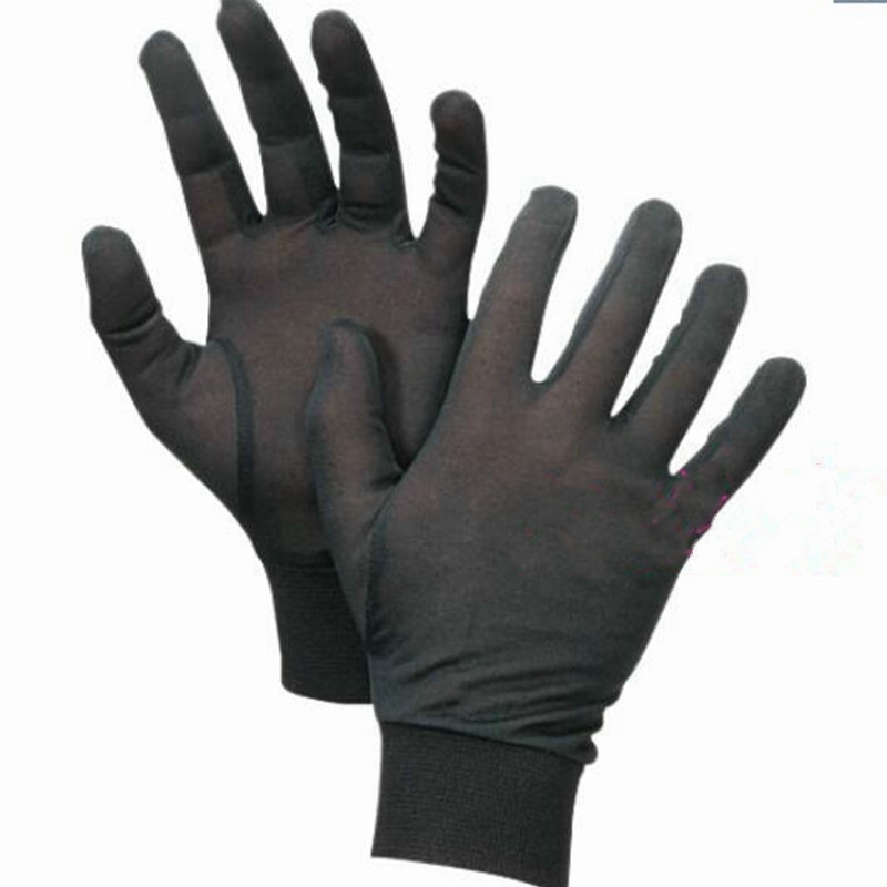 

1pair Pure Silk Black Liner Inner Thin Gloves Bike Motorcycle Soft Sport Gloves Driving Cycling Party Gloves  CYF9165 Y200110