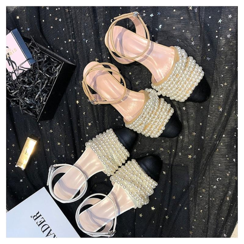 

Women Sandals Fashion Bling Ladies Sandals Women Shoes leather shoes pearl pack age to 34-40