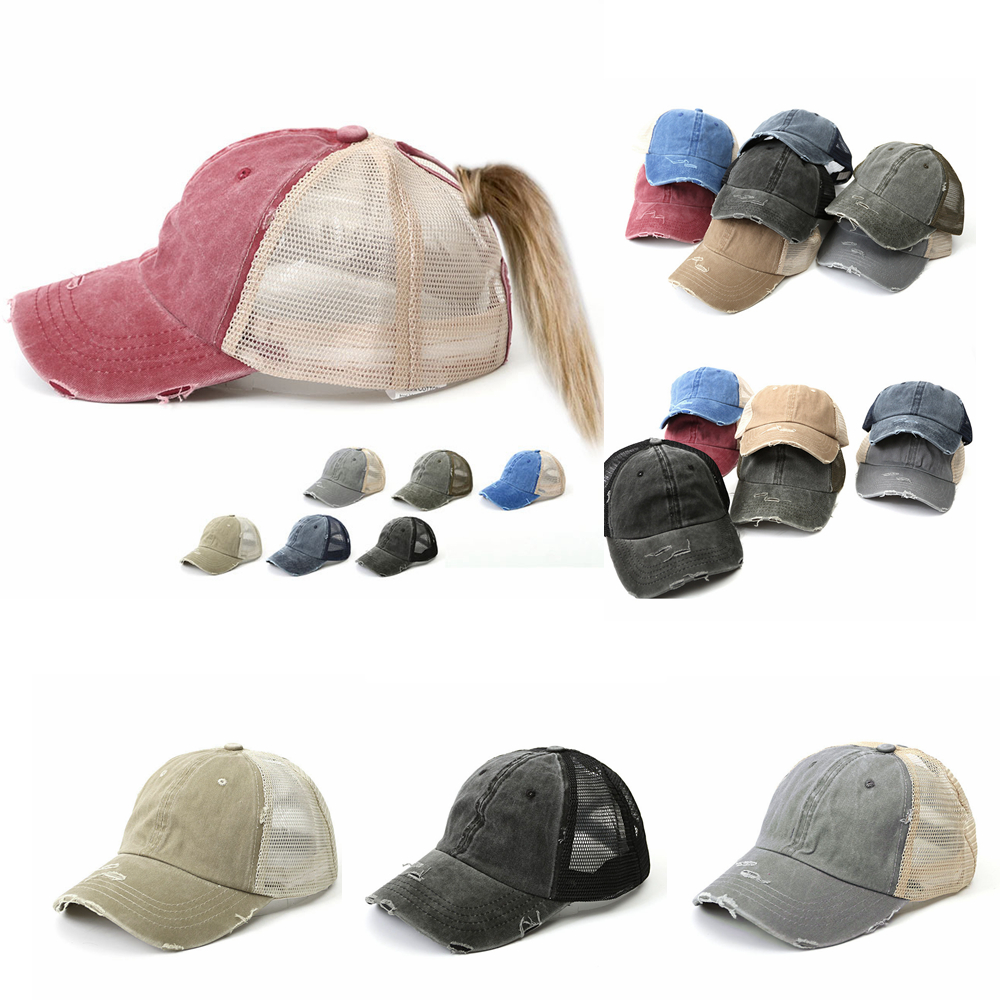 Vintage Lavé Coton Doux Maille Réglable Casquette De Baseball