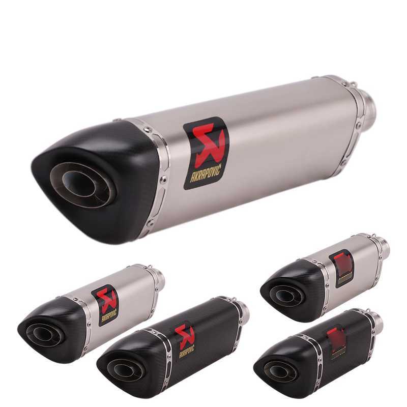 

51mm Motorcycle Exhaust Escape Tip Muffler Vent Pipe with DB Killer Baffle Carbon Fiber 350MM 395MM 495MM