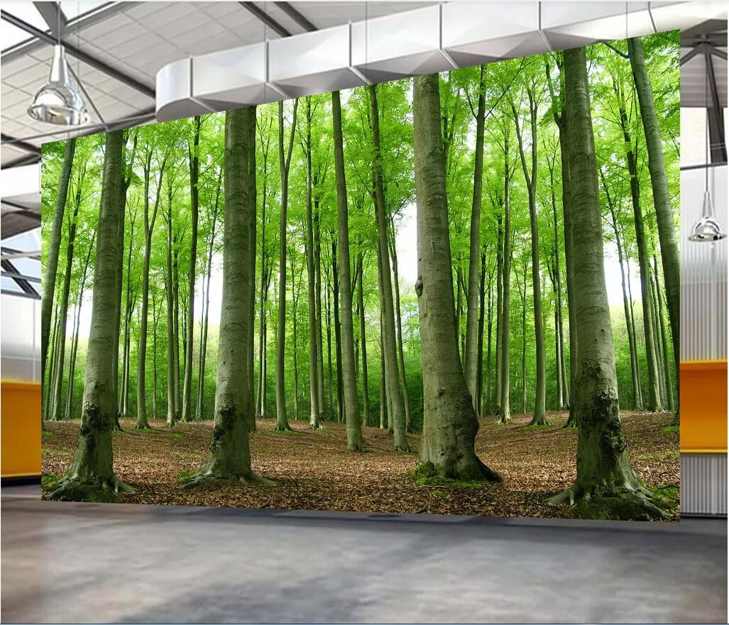 

3d room wallpaper cloth custom photo mural Forest nature scenery woods landscape painting living room TV background wallpaper for walls 3 d, Non-woven fabric