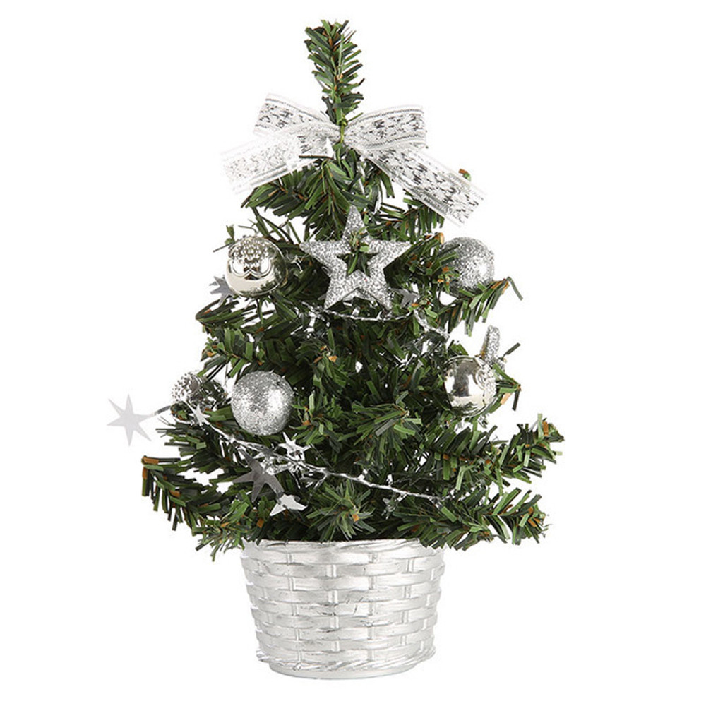 

New Fashion Artificial Tabletop Mini Christmas Tree Festival Decorations Miniature Tree 20cm Arbre de noel