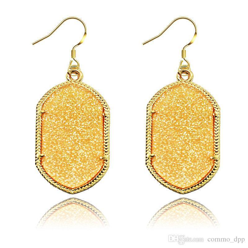 

Hot Sale Brand Designer Shiny Dangle Earrings Geometric Bling Big Drop Chandelier Earring For Women & Ladies Fashion Jewelry Accessories