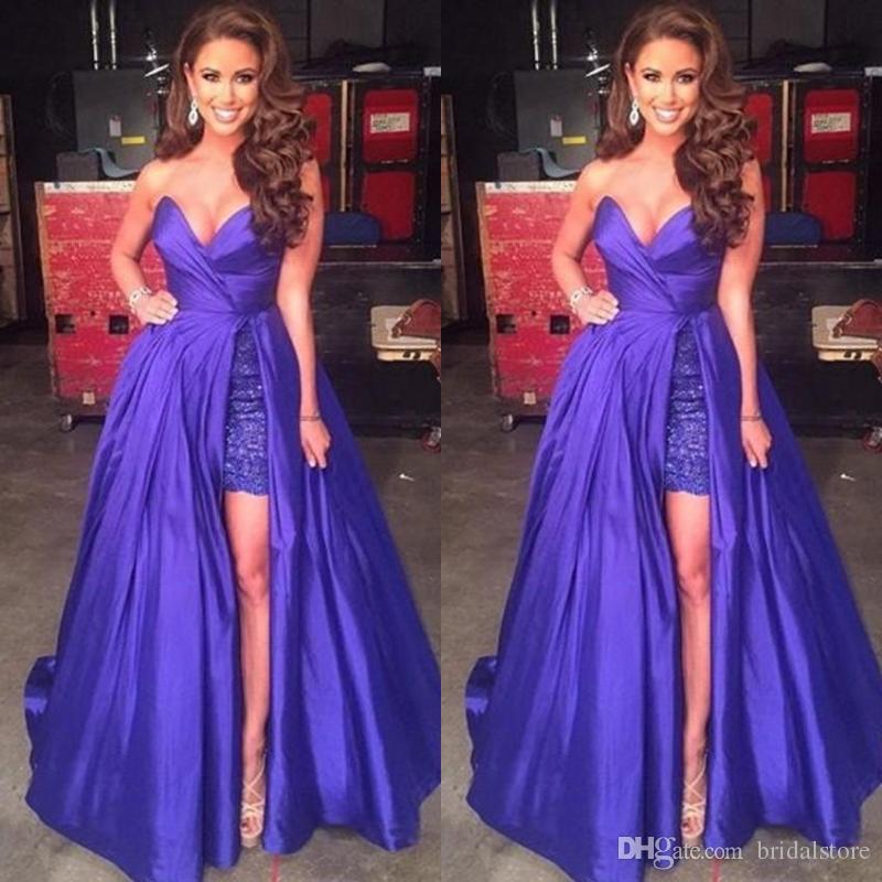 

2019 Purple Prom Dresses Sweetheart Side Split Satin Lace Gorgeous Formal Evening Dress Sweep Train Custom Made Cocktail Party Dresses, Burgundy