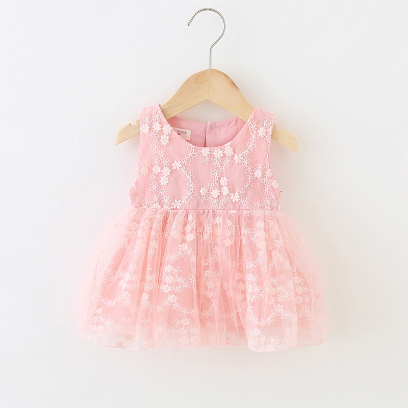 

sweet mesh flowers toddler kids dresses for girls baby dress elegant summer casual children's clothing