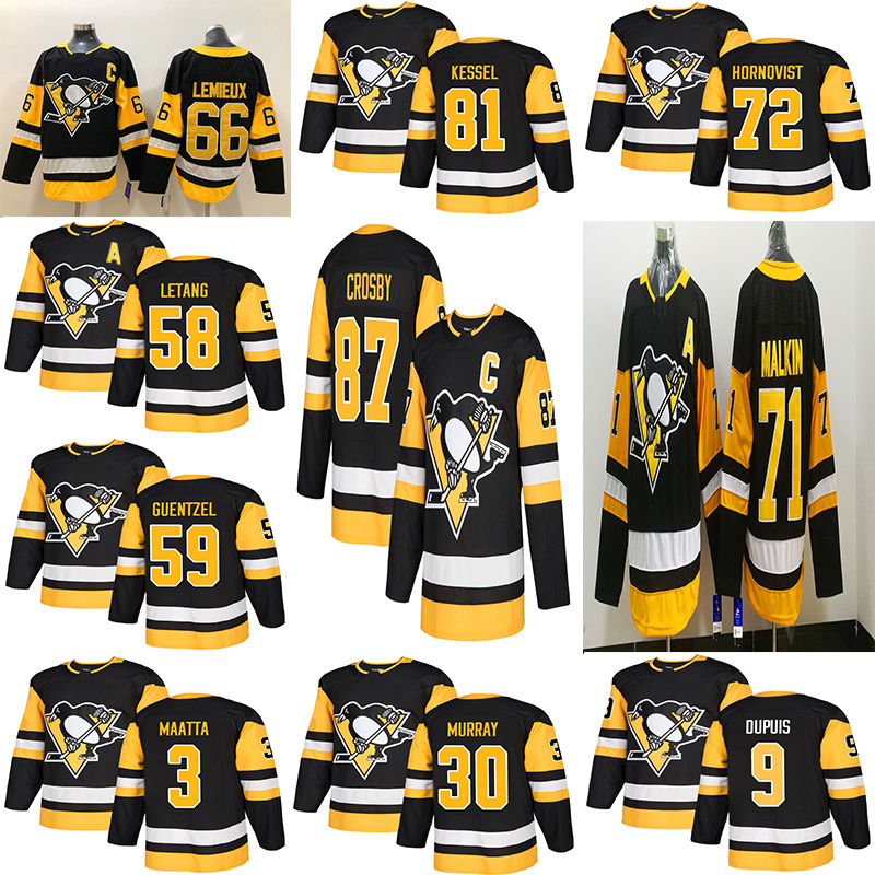 

Pittsburgh Penguins 87 Sidney Crosby 71 Evgeni Malkin 58 Kris Letang 66 Hagelin Lemieux 30 Murray 59 Guentzel Hockey jerseys, White