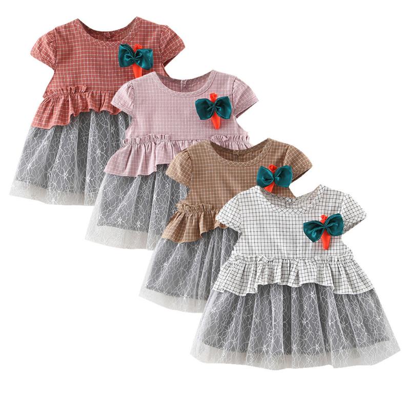 

2020 Fashion Summer Autumn Dresses Toddler Kids Baby Girls Patchwork Tulle Casual Clothes Princess Dresses 0-2 Year Girl Clothes, 02