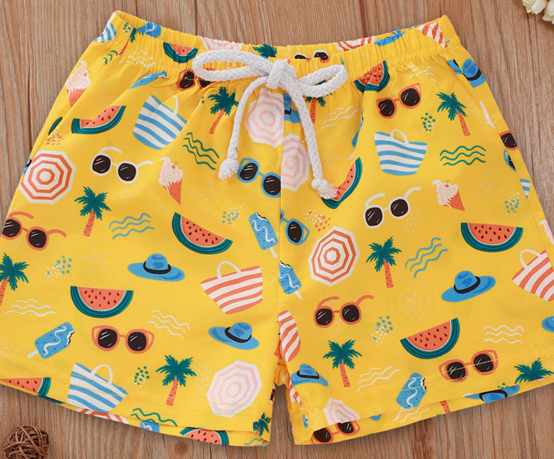 

Kids Summer Swim Shorts Baby Boys Swimwear Floral Casual Elastic Waistband Beach Shorts Summer 2020 hot new Drop Shipping
