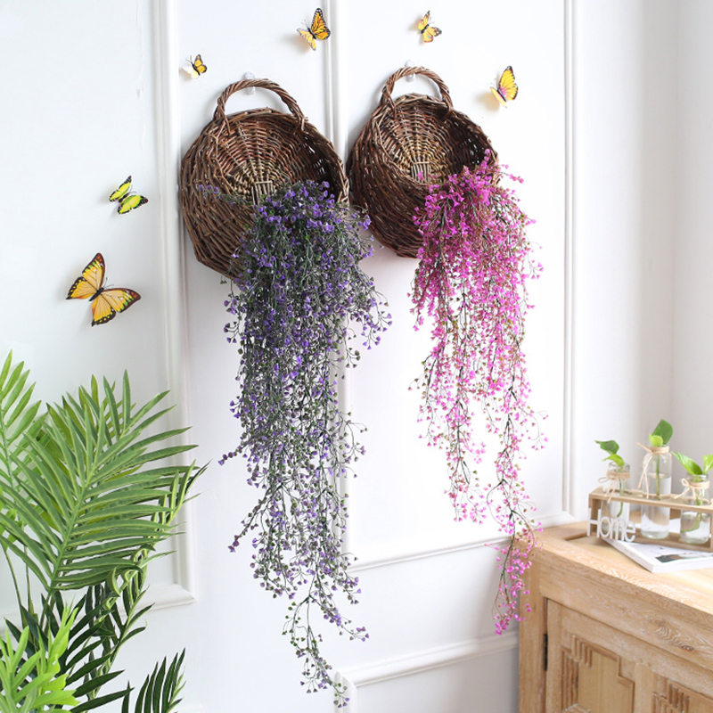 

Artificial Fake Silk Flower Vine Garden Decoration Hanging Garland Plant Artificial Plants Home Garden Wedding Decor, Green
