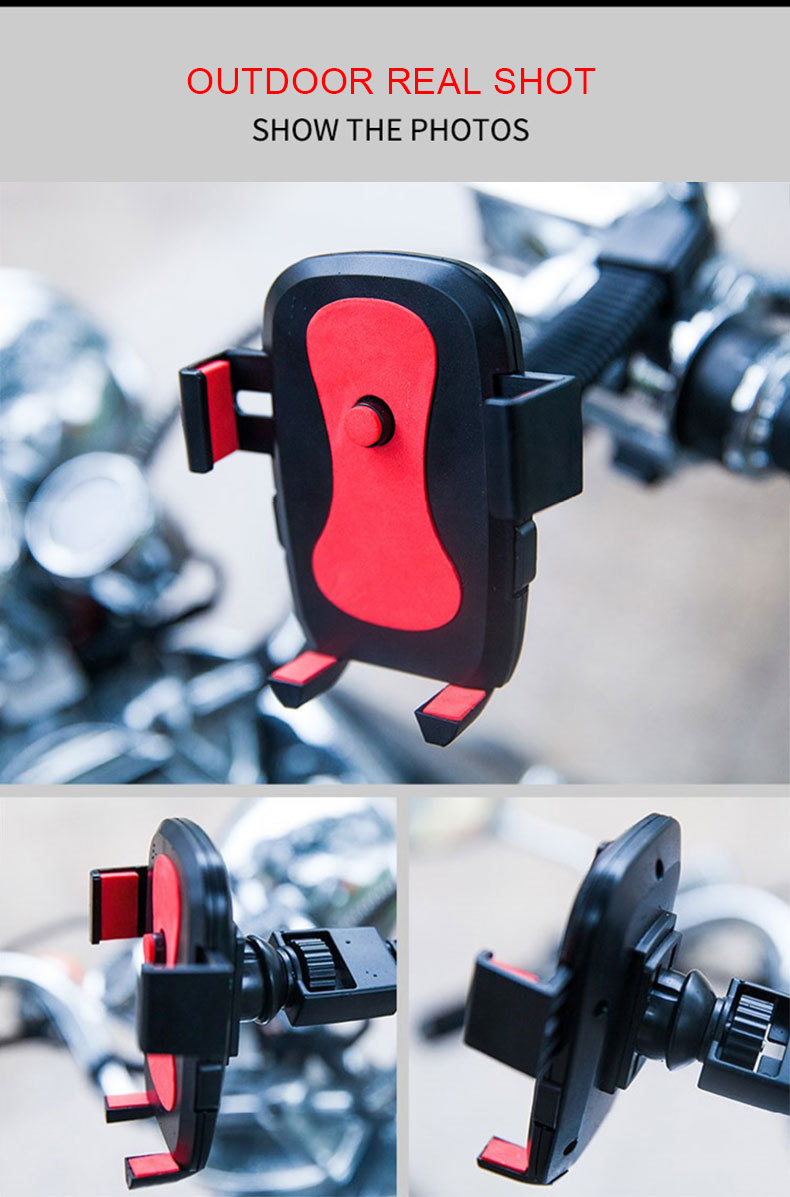 

Motorcycle Phone Holder Electromobile Motor Mount 3.5-6.5 inch Phone Stand for bicycles electric cars motorcycles, Black