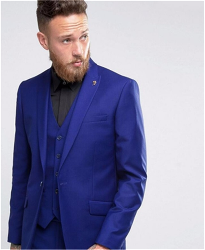 

2020 new men's dress wedding party suit dress bridegroom best man tuxedo performance suit (jacket + pants + vest), As picture