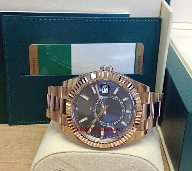 

Original box certificate Mens Watches Sky-Dweller 326935 Rose Gold Rhodium Dial 42mm Asia 2813 movement automatic