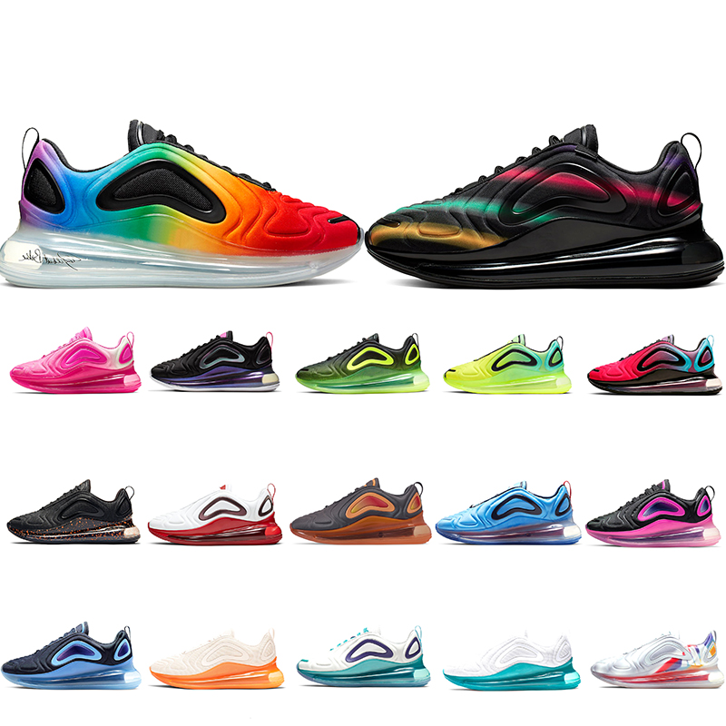 

2019 New Outdoor Shoes Full Cushioned Men Women Neon Triple Black Carbon Grey Sunset Metallic Silver Chaussures Running Shoes EUR Size 36-45, Black speckle