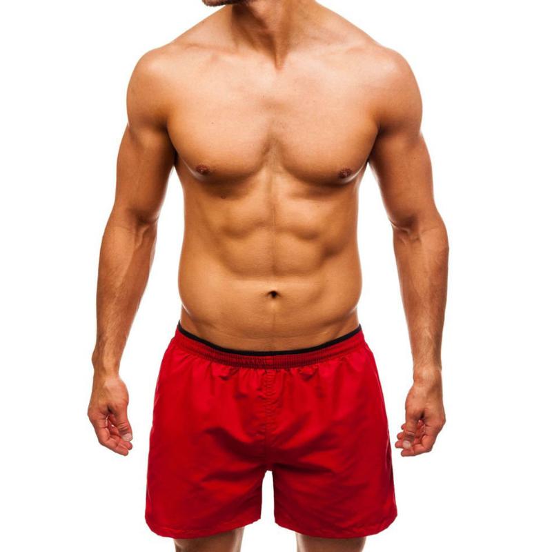 

KANCOOLD shorts Men Casual Splice Stripe Trunks Polyester Solid bottom Boxer Briefs High elasticity pompe Beach Pants 2020Apr7, Blue