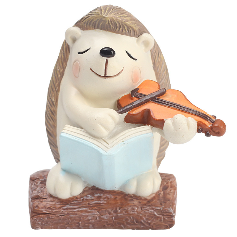 

2020 Creative Miniature Figurines Accessories gifts Animals Mini lovely Hedgehog Valentine's Day Ornament Desktop Decoration