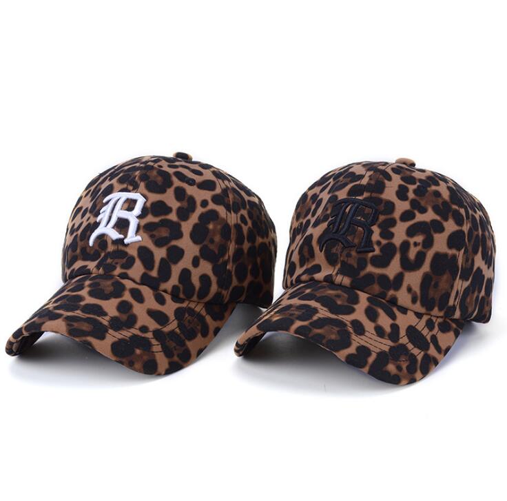 Leopard hat ladies embroidered baseball cap 2018 winter new visor female autumn winter hat free shipping