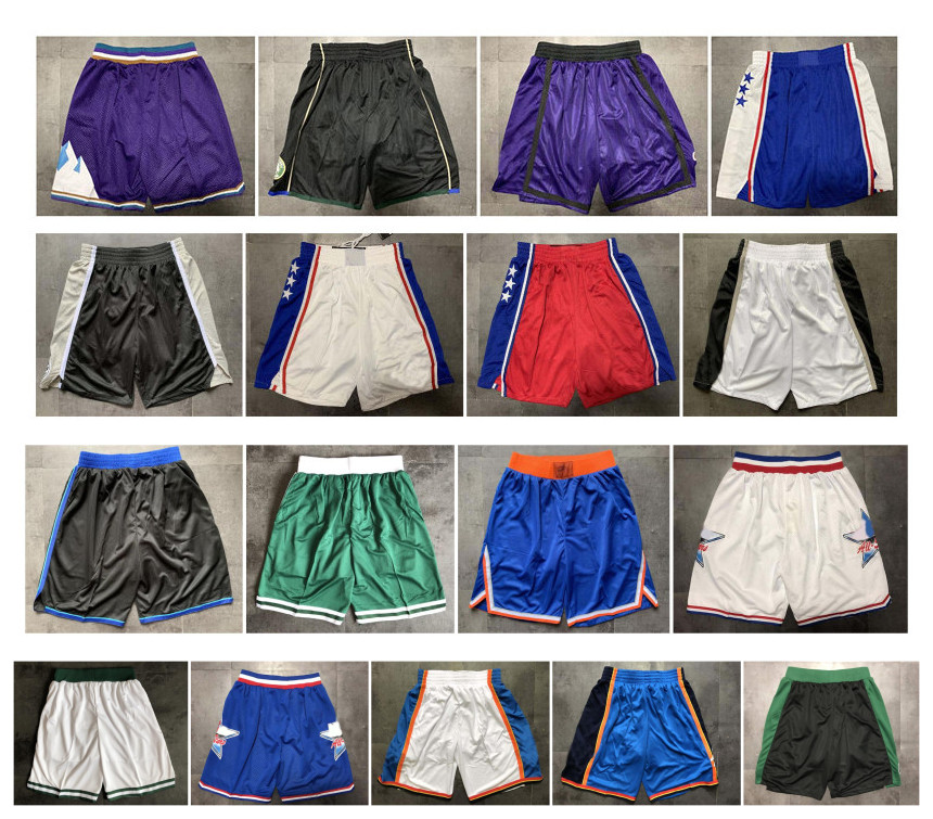 

Top Quality ! 2019 Team Basketball Shorts 1992 All Star Shorts Sport Shorts College Pants White Blue Red Purple Black, As pic
