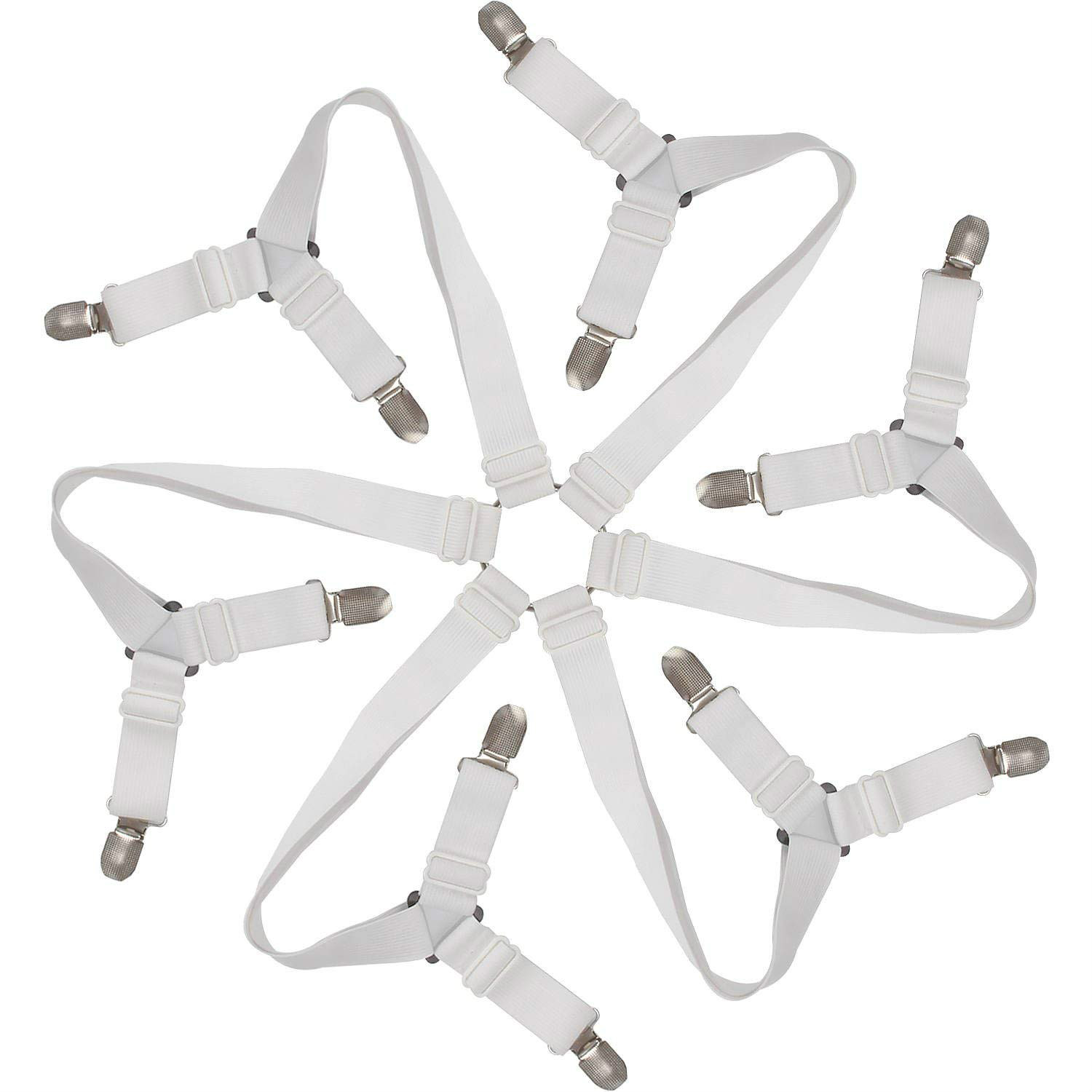 

Triangle Bed Sheet Clips Straps Gripper Blanket Suspender Fitted Sheet Fasteners Holder Home Practical Tool, White