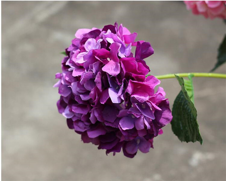 

Touch Hydra47cm Artificial Hydrangea Fake Silk Single Real Touch Hydrangeas 8 Colors for Wedding Centerpieces Home Party Decorative Flowers, Randomly deliverly