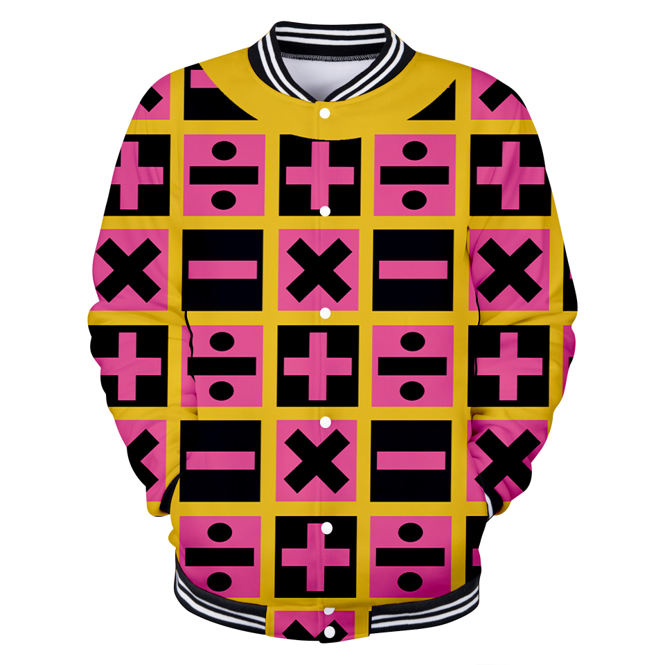 

JoJo's Bizarre Adventure cosplay 3D Long Sleeve Casual Baseball Jackets 2019 Casual Fashion Kpop Hip Hop Warm College, Beige