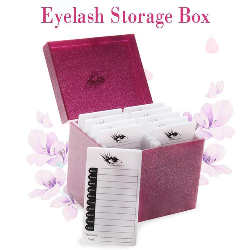 

10 Layers Eyelash Storage Box Acrylic Makeup Display Container Eyelashes Glue Pallet Holder Case Grafting Eyelash Extension Box