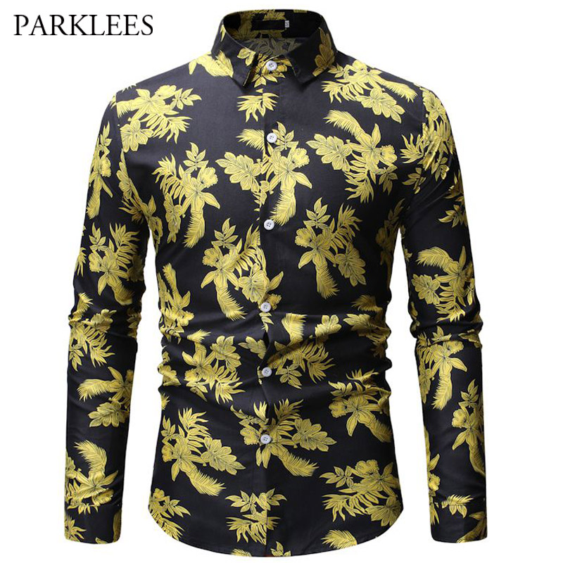 UUYUK Men Shirt Short Sleeve Beach Vogue Casual Printed T-Shirts