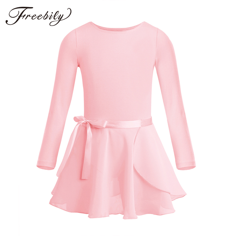 

Girls Ballet Tutu Bodysuit Dance Class Costumes Gymnastics Leotard with Tied Skirt Set for Kid Profession Performance Ballerina, Black