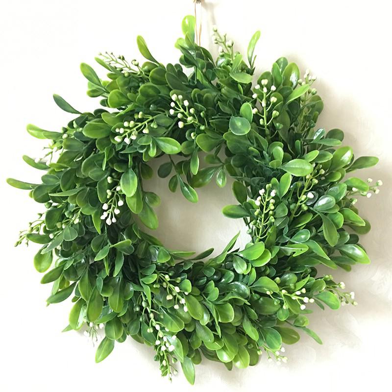 

2019 New Lifelike Artificial Wreath Flowers Door Hanging Wall Window Decoration Wedding Party Christmas Decor 11.8" Diameter