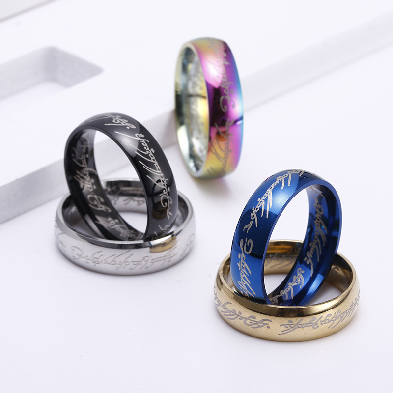 

Man couple ring Titanium steel ring EU size 6 to 13 random mix color