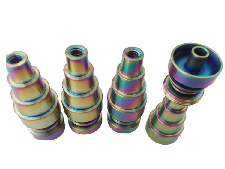 

Rainbow titanium nail 10mm 14mm 18mm joint for male and female domeless nail gr2 quality suit for all the glass bongs