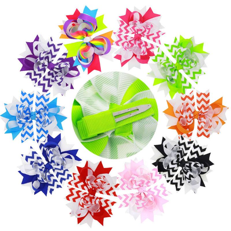 

Hot sale New Baby Girls' Grosgrain Ribbon Bowknots with Clip Swallow Tail Children Hair Bows Hair Accessories, Mixed