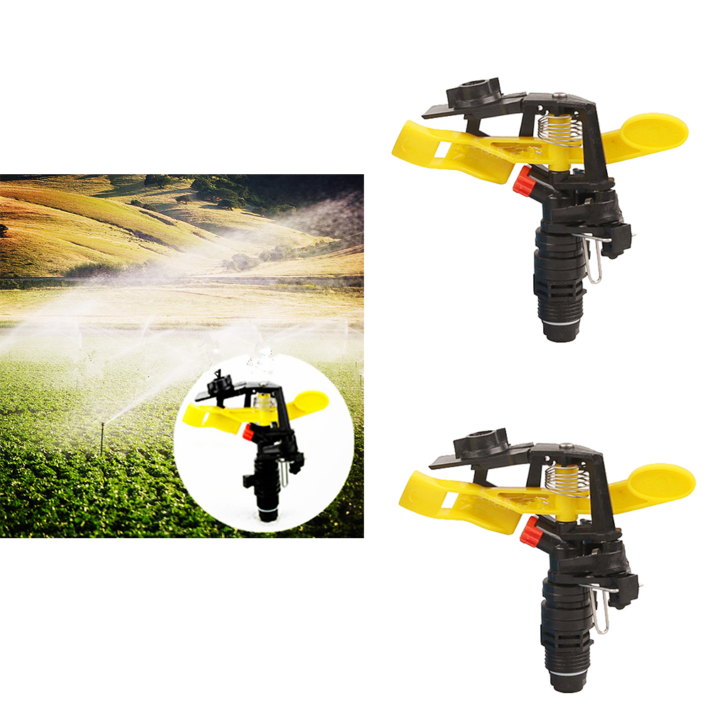 

2pcs 1/2 inch impact sprinkler adjustable lawns gardens watering multi-function - dn15
