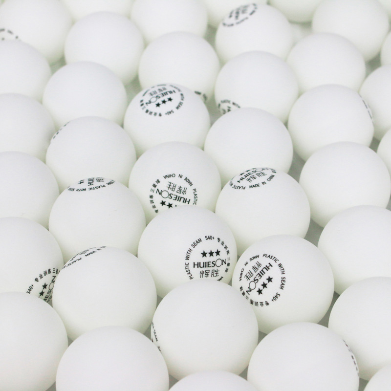 Huieson 100pcs/bag Standard 3 Star ABS Plastic Ping Pong Balls 40+ 2.8g Table Tennis Poly Balls for Adults Competition Training C18112001-image-434486117