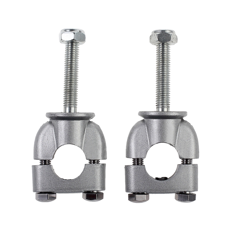 

2 /8" 22mm Motorbike Motorcycle Handle Bar Risers Clamp Mount Silver