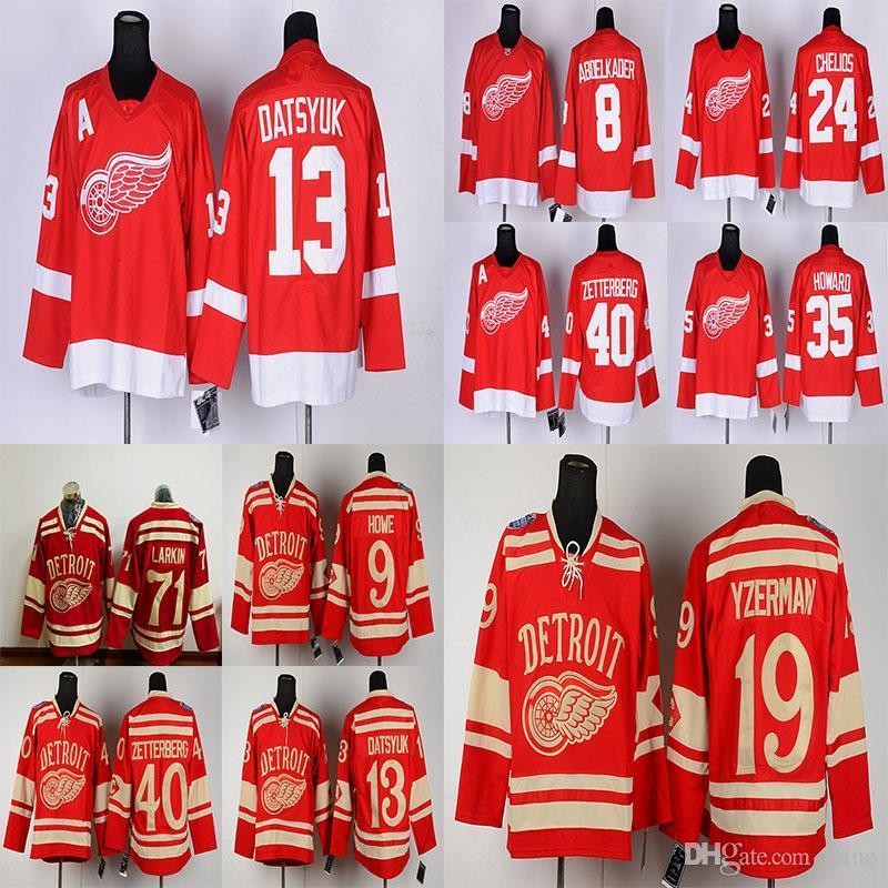 

Detroit Red Wings 13 Pavel Datsyuk 40 ZETTERB 19 Steve Yzerman 71 Dylan Larkin 9 Howe Red Hockey Jerseys