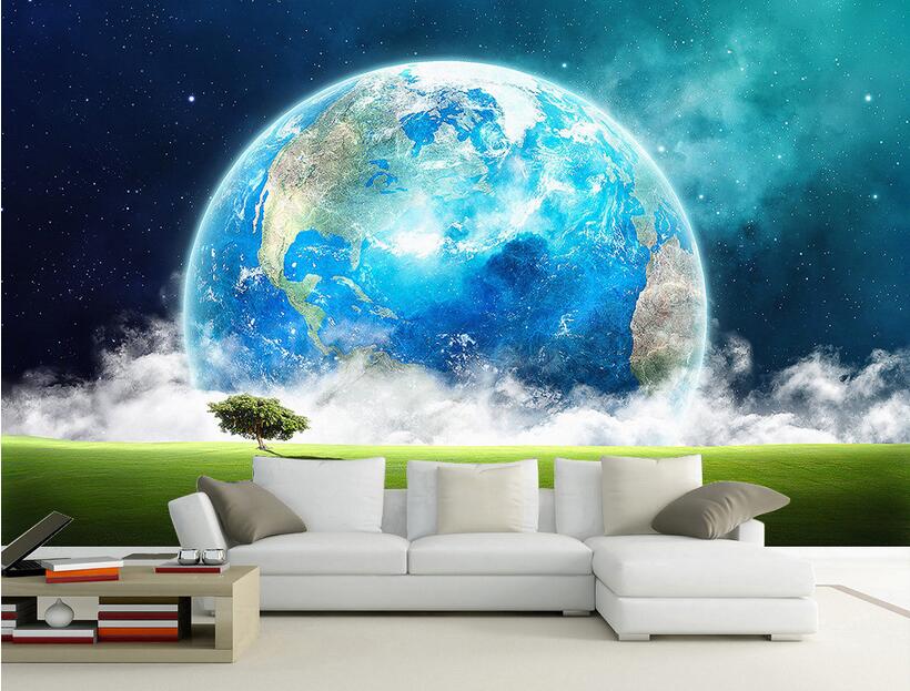 

WDBH 3d room wallpaper custom photo Cosmic starry sky Earth tv background home decor living room 3d wall mural wallpaper for walls 3 d, Non-woven