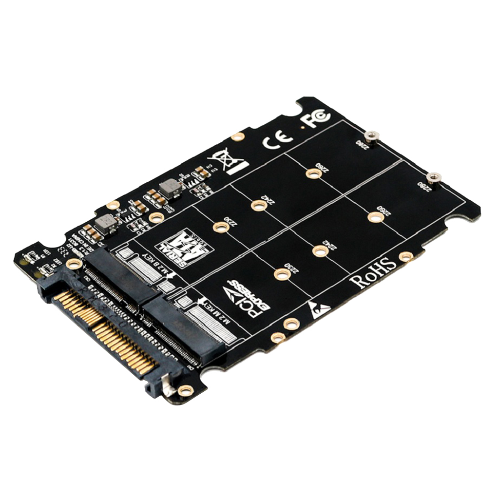 

dual port m.2 ( and sata ) to u.2 sff-8639 adapter card expansion board