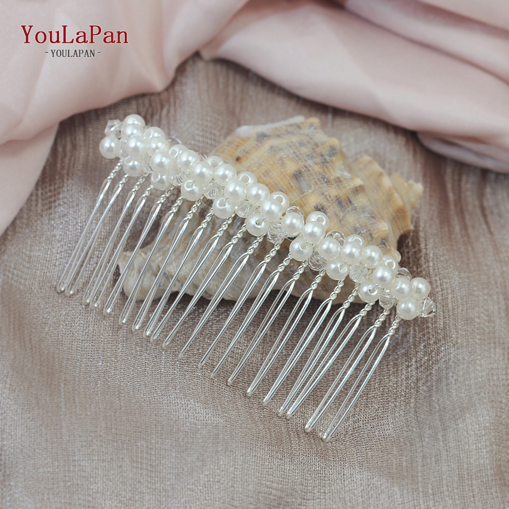 

TOPQUEEN HP100 Handmade Pearl Beaded Wedding Hair Accessories Hair Comb Bride Jewelry High Quality Headwear Wholesale