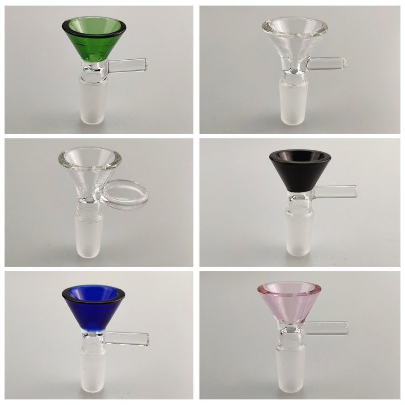 

Funnel 14mm 18mm Glass Bowls for Bongs Male joint Smoking Glass Bowl Piece For Glass Bongs Oil Rigs Water Pipes for free shipping
