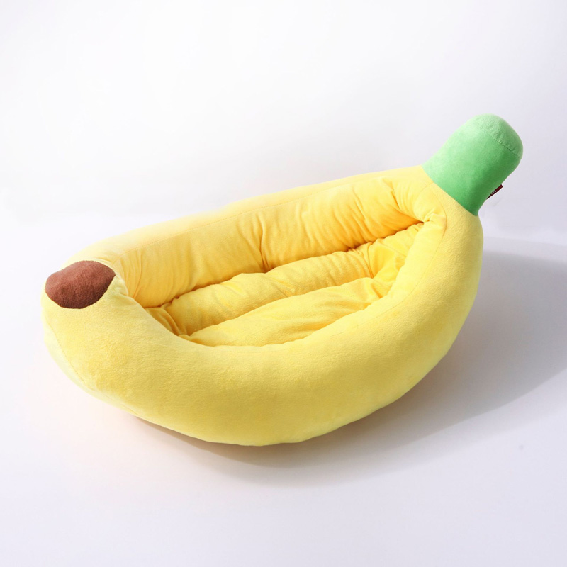 

Dog Bed Yellow Banana Cute Soft Pet Bed for Dogs Cats Beds Sofa Warm Nest Creative Detachable Cats House All Seasons Suit, Banana bed